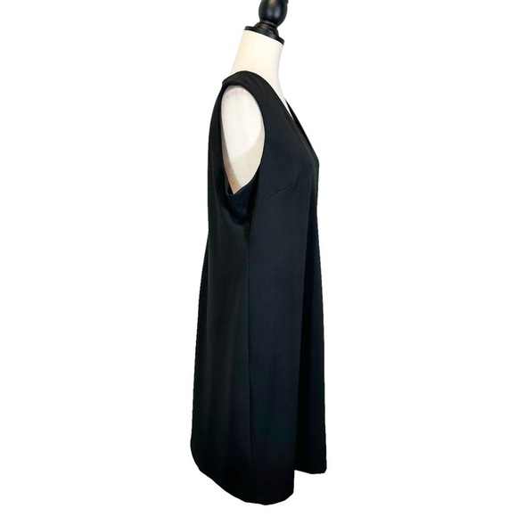 Calvin Klein Black Dress Sleeveless A-Line Side Drape Accent Size 14 (B31) - Picture 3 of 14